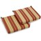 20-inch by 19-inch Spun Polyester Chair Cushion (Set of Two) - Kingsley Stripe Ruby